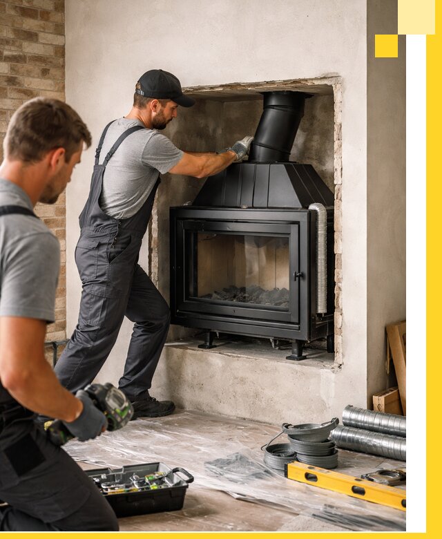 Установка каминных топок в Батайске: монтаж, подключение