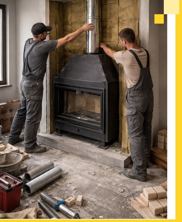 Изготовление и монтаж закрытых каминов в Батайске под ключ