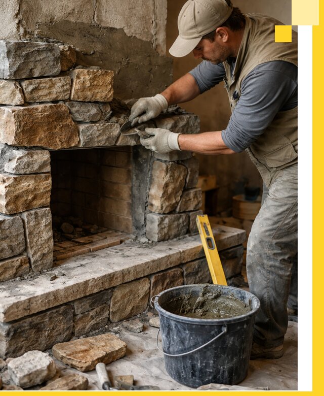 Изготовление и установка каменных каминов под ключ в Батайске