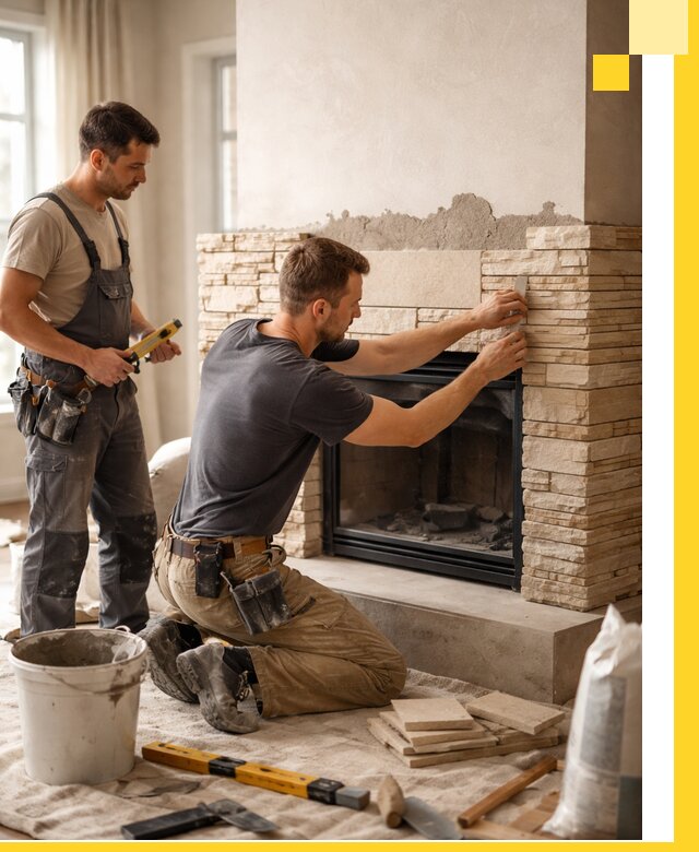 Установка и монтаж каминов для загородного дома в Батайске