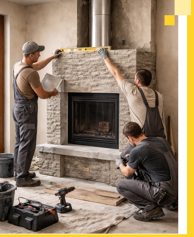 Профессиональный монтаж каминов под ключ в Батайске для дома