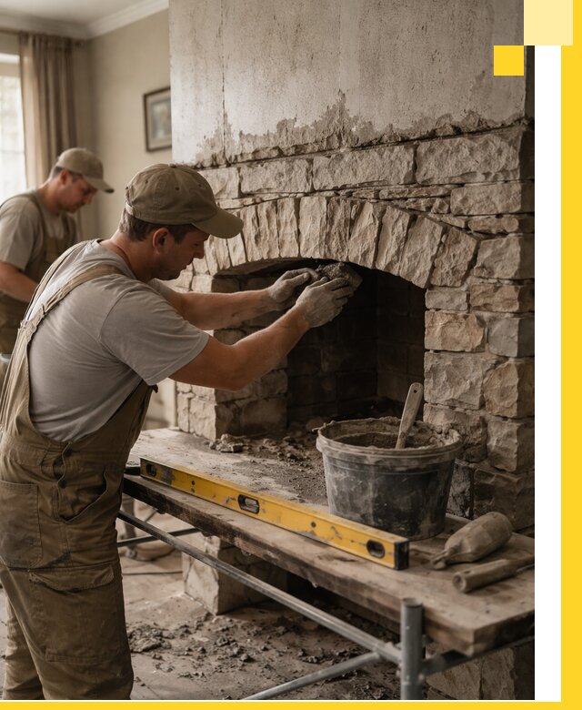 Изготовление каминов под ключ в Батайске, монтаж и отделка