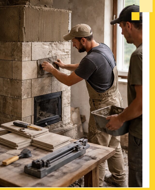 Профессиональная облицовка печей в Батайске: керамика и камень