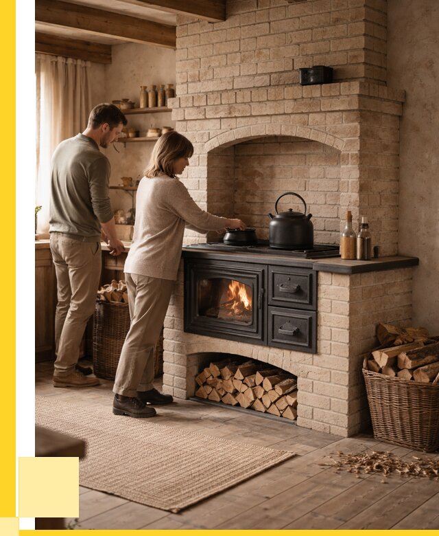 Печи с плитой в Батайске от 45545 р. | ЭриданБтс — кирпичная печь