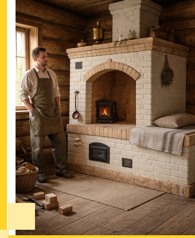 Русские печи с лежанкой под ключ в Батайске от 151815 р. ЭриданБтс