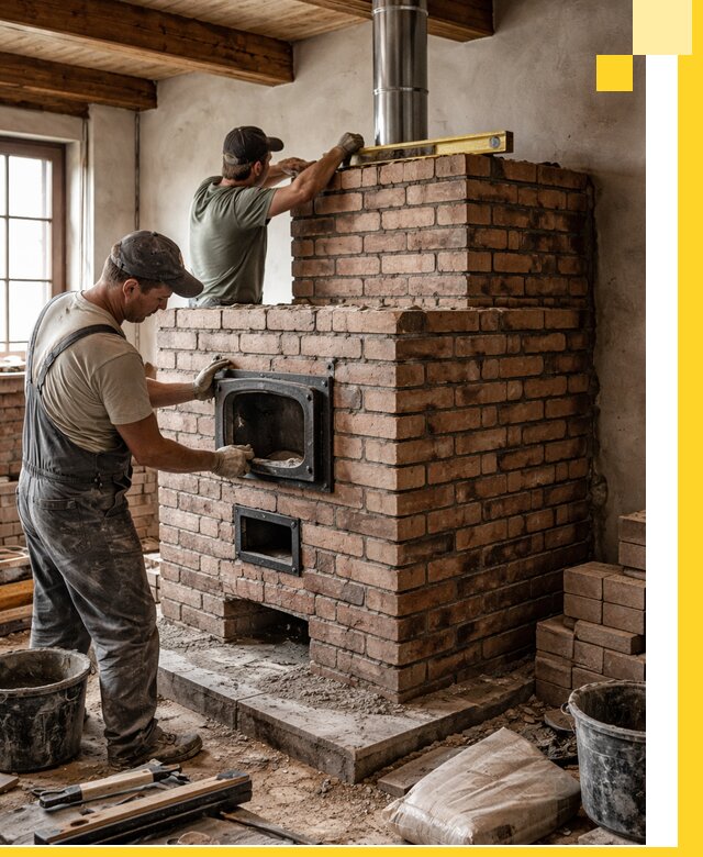 Печи для загородного дома под ключ в Батайске — монтаж и сервис