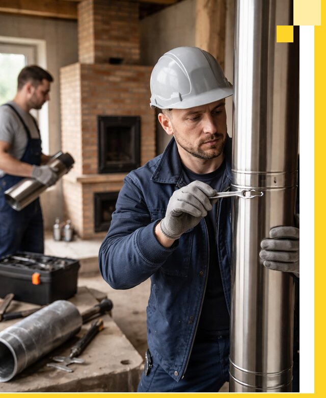 Профессиональный монтаж дымоходов для печей в Батайске