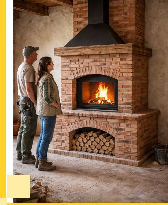 Печи камины из кирпича в Батайске от 121452 р. | ЭриданБтс