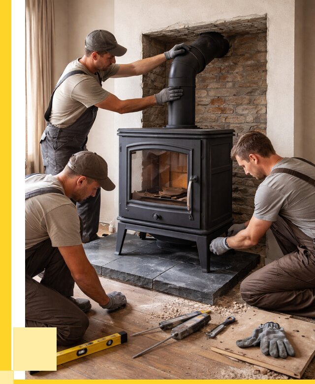 Монтаж печи камина в частном доме в Батайске от 25303 р. | ЭриданБтс