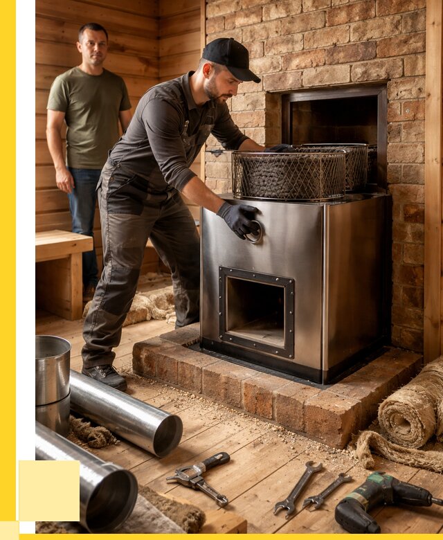 Монтаж банных печей под ключ в Батайске от 18218 р., ЭриданБтс