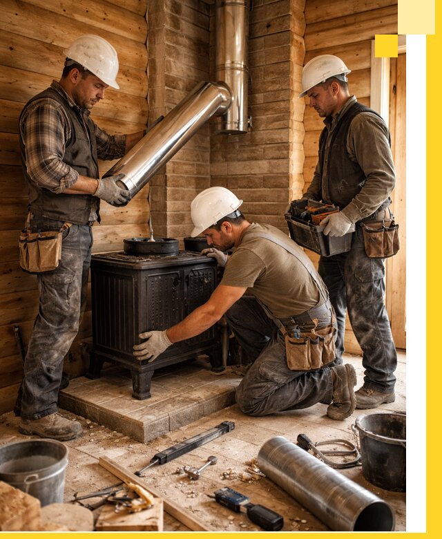 Профессиональный монтаж банных печей и дымоходов в Батайске