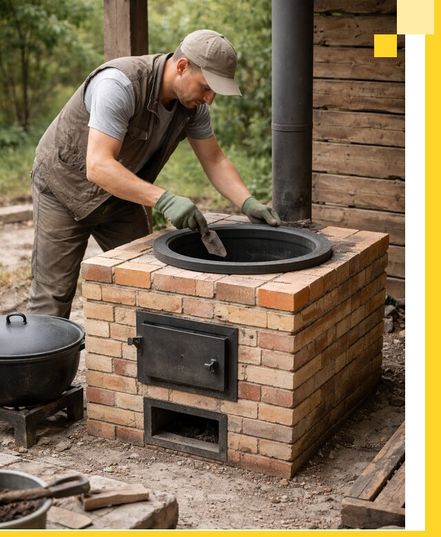 Изготовление и установка печей для казана в Батайске под ключ