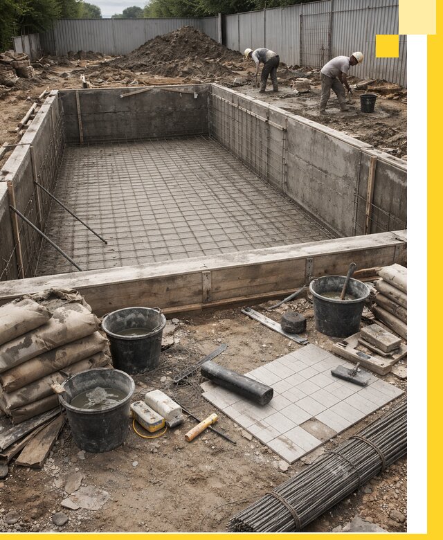 Строительство бассейнов под ключ в Батайске, дизайн и монтаж