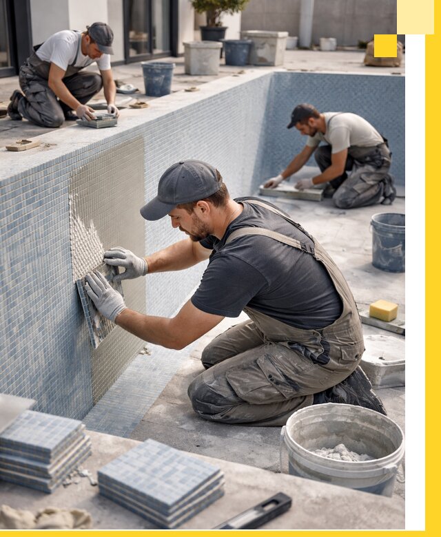 Облицовка бассейнов в Батайске плитка мозаика гидроизоляция