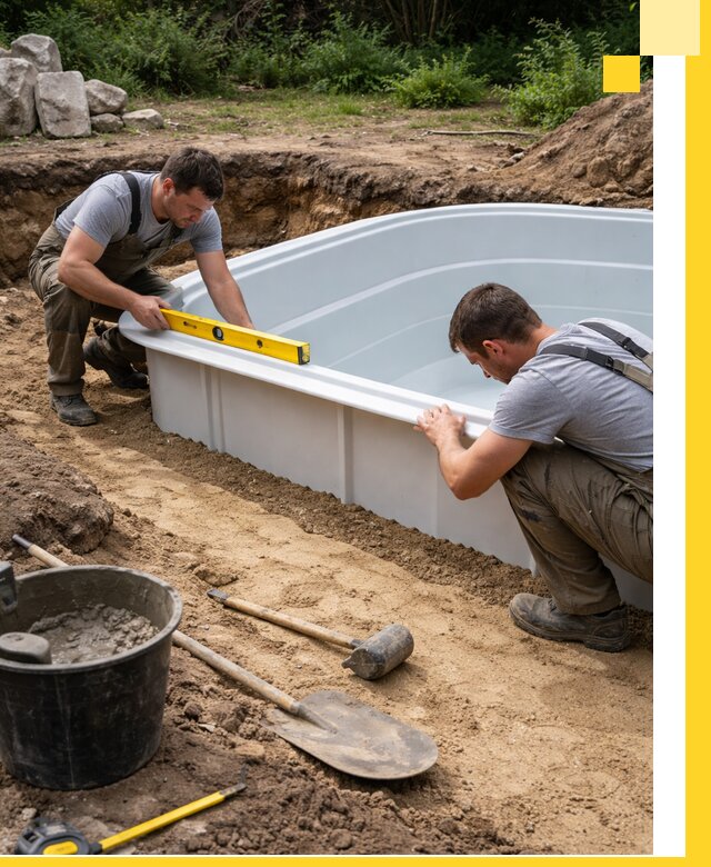 Производство и установка пластиковых бассейнов в Батайске под ключ