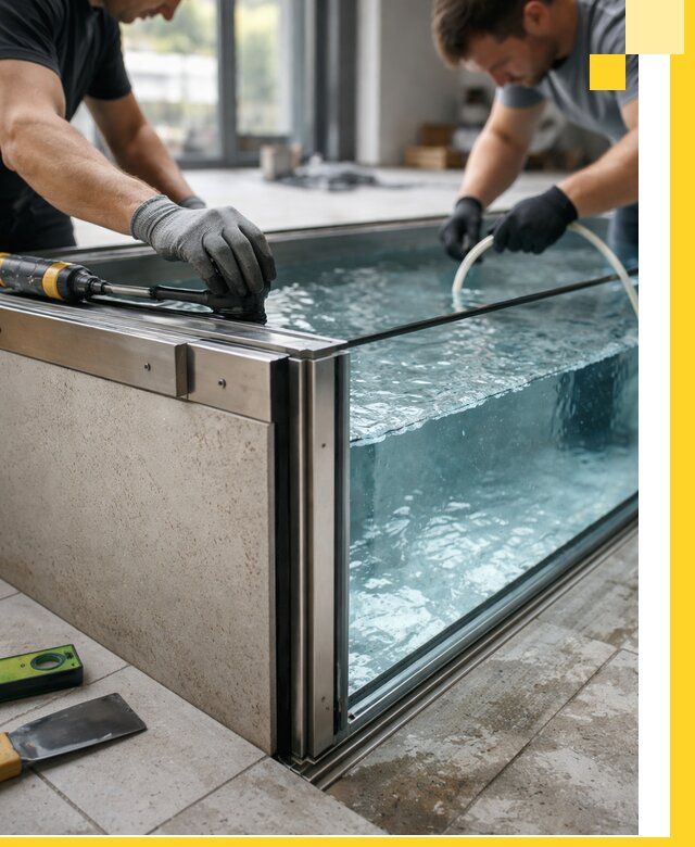 Проектирование и монтаж стеклянных бассейнов в Батайске