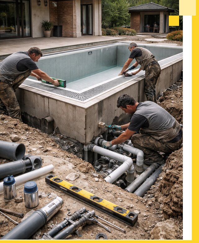 Строительство переливных бассейнов в Батайске под ключ