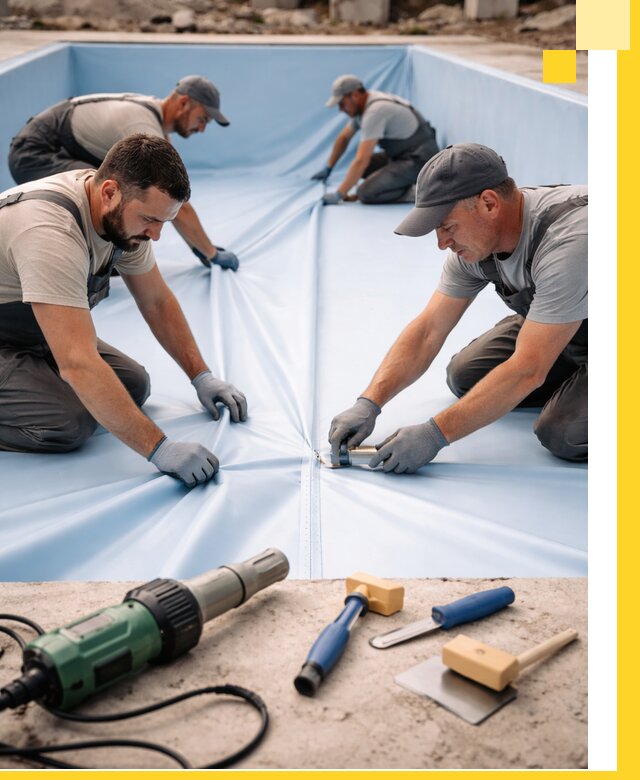 ПВХ пленка для бассейнов с монтажом и гарантией в Батайске