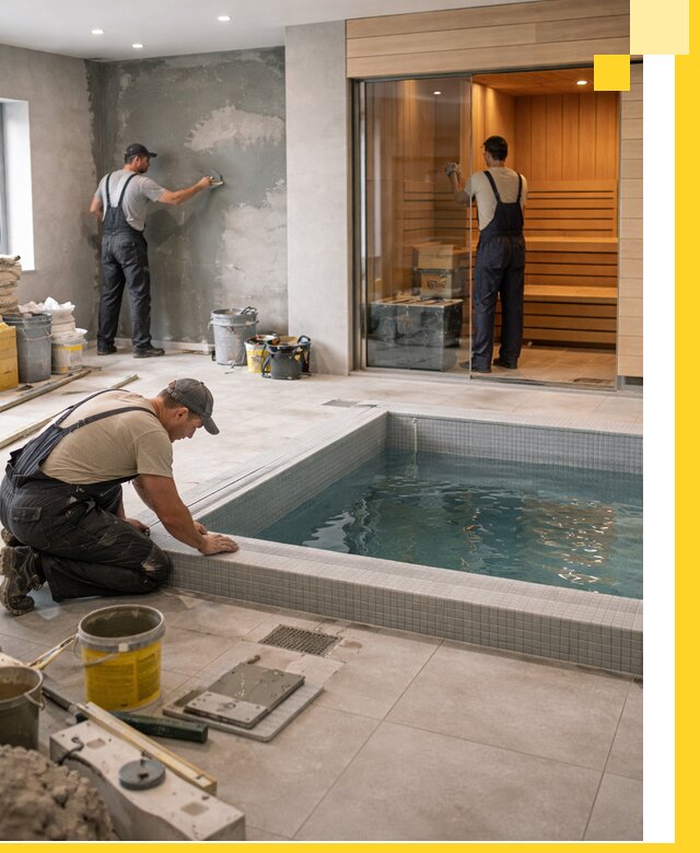 Проектирование и строительство сауны с бассейном в Батайске