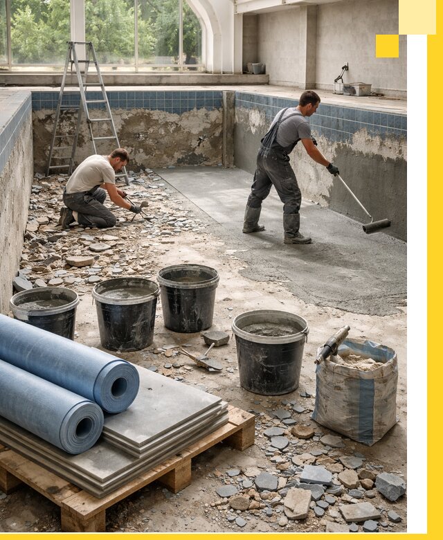 Реконструкция бассейнов в Батайске: ремонт, гидроизоляция