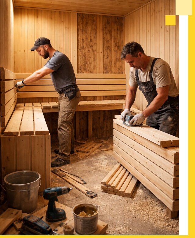 Профессиональный комплексный ремонт саун под ключ в Батайске