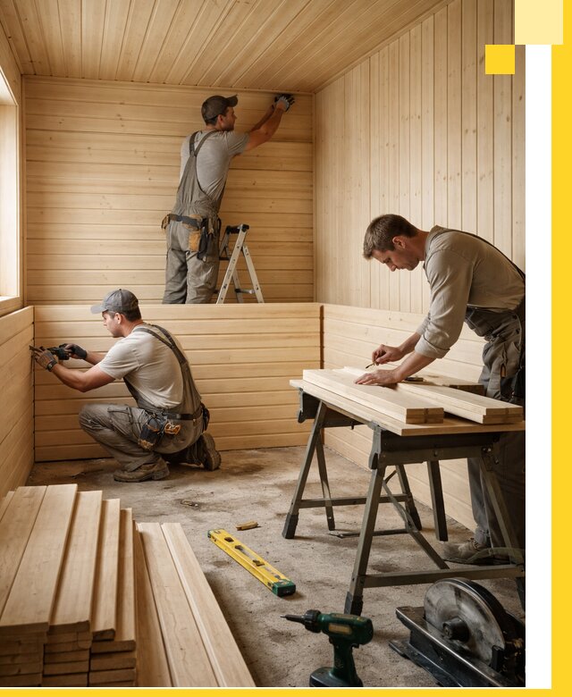 Обшивка саун в Батайске из натуральной древесины под ключ