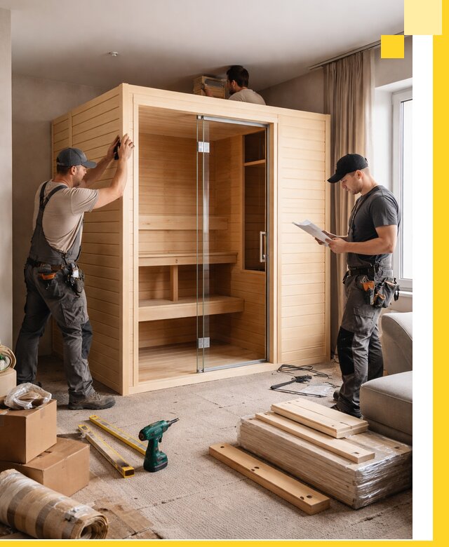 Установка и благоустройство саун в квартире в Батайске