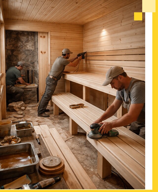 Профессиональная отделка бань в Батайске под ключ, с гарантией