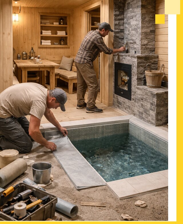 Строительство бань с комнатой отдыха под ключ в Батайске