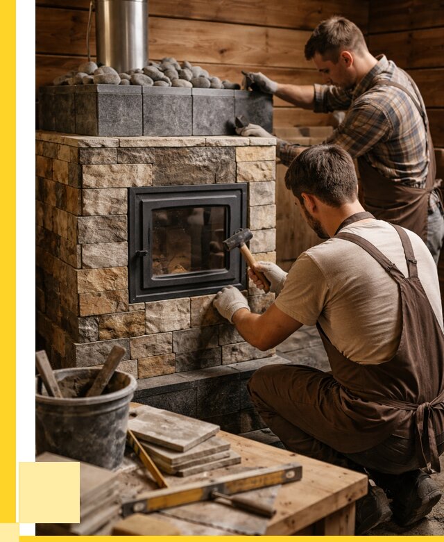 Облицовка банной печи в Батайске от 15182 р. | ЭриданБтс