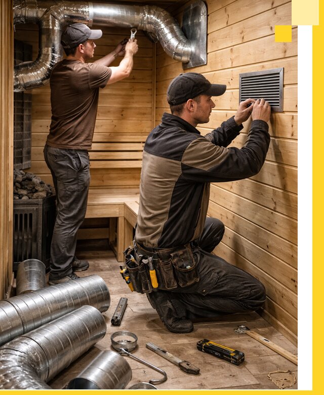 Проектирование и монтаж вентиляции бани в Батайске под ключ