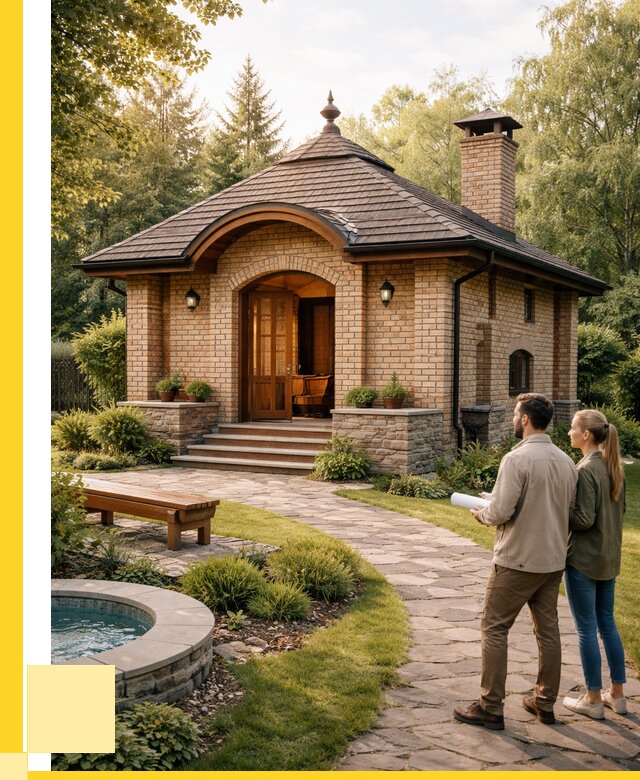 Проект кирпичной бани в Батайске от 30363 р. | ЭриданБтс