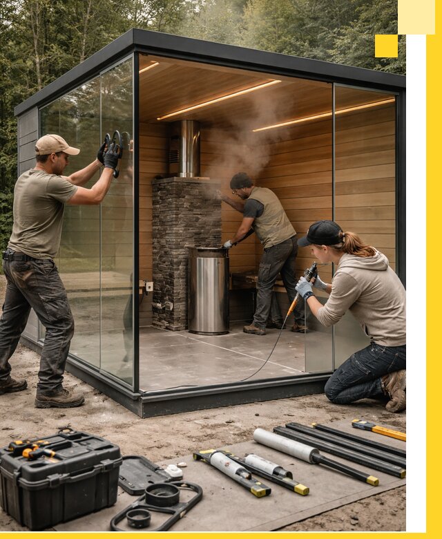 Проектирование и строительство стеклянных бань в Батайске