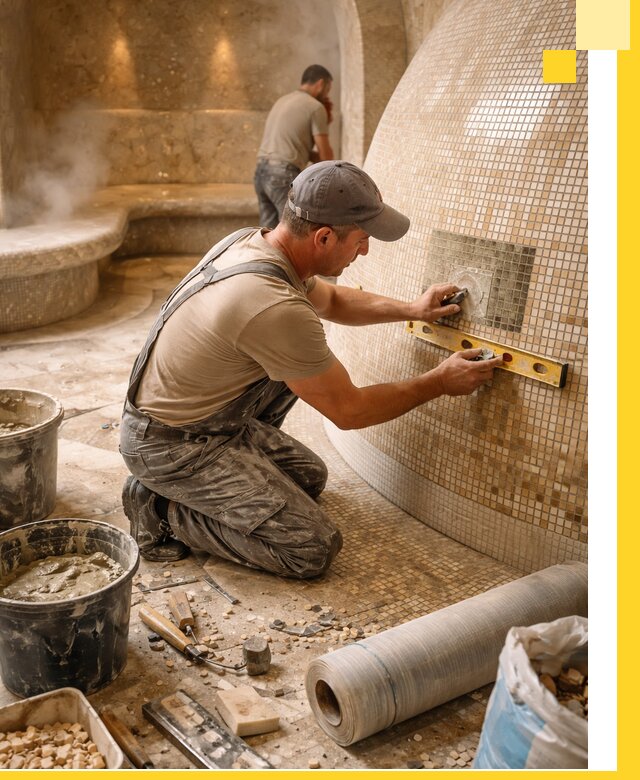 Хамам под ключ в Батайске: проектирование, строительство, отделка