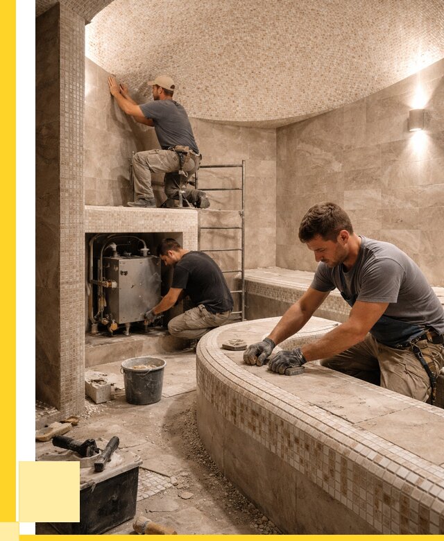 Монтаж хамамов под ключ в Батайске от 253025 р. ЭриданБтс