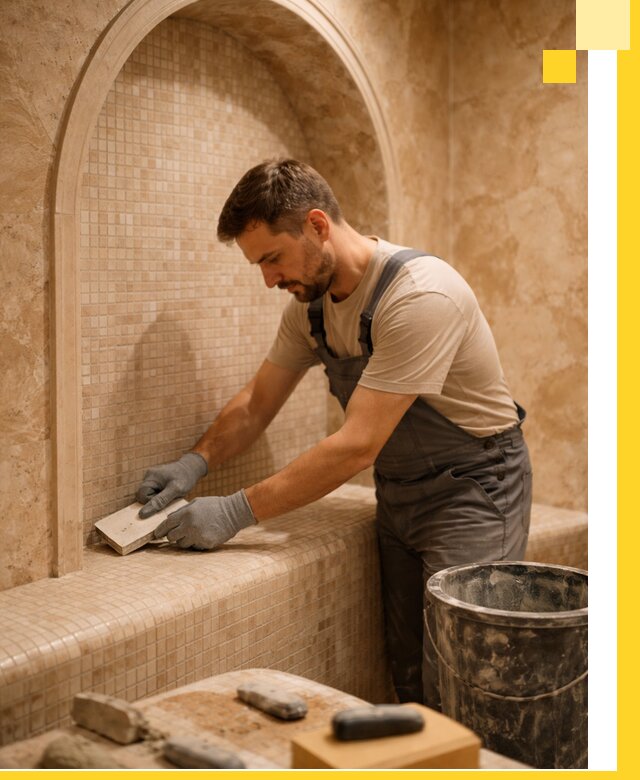 Профессиональная отделка хамамов с мозаикой под ключ в Батайске