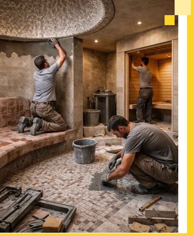 Проект и строительство хамама бани и сауны под ключ в Батайске